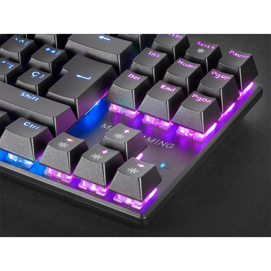Mars Gaming MK80 Gaming mekaaninen näppäimistö RGB / ruskea kytkin / US