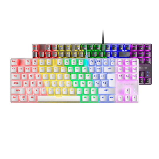 Mars Gaming MK80 Gaming mekaaninen näppäimistö RGB / ruskea kytkin / US