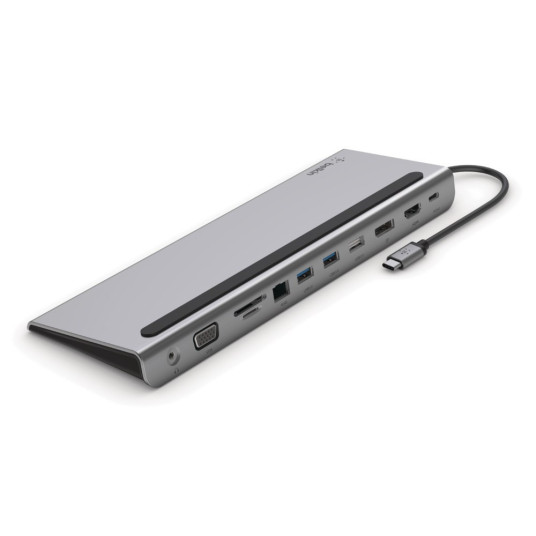 Belkin INC004BTSGY kannettavan telakointi/liitintoistin langallinen USB 3.2 Gen 1 (3.1 Gen 1) Type-C musta, harmaa