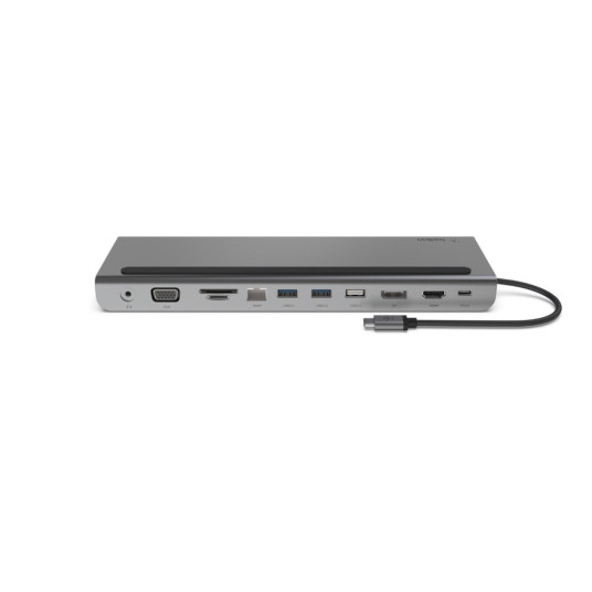 Belkin INC004BTSGY kannettavan telakointi/liitintoistin langallinen USB 3.2 Gen 1 (3.1 Gen 1) Type-C musta, harmaa
