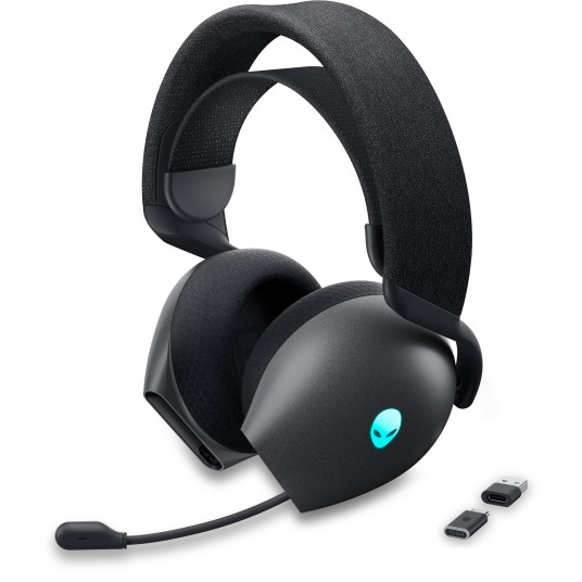 Dell Alienware Dual Mode Langaton pelikuuloke AW720H Over-Ear, Sisäänrakennettu mikrofoni, Kuun pimeä puoli, Melunvaimennus, Langaton