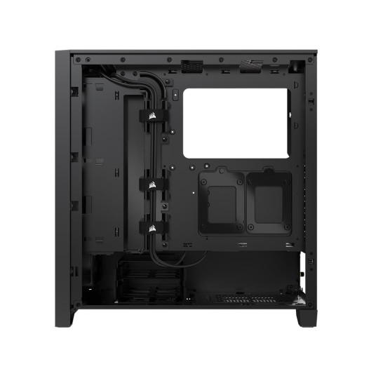 Corsair Tempered Glass PC Case iCUE 4000D RGB AIRFLOW Sivuikkuna, Musta, Keskitorni, Virtalähde mukana Ei