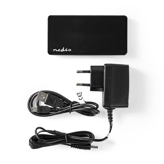 Haarukka Nedis UHUBU2730BK USB 2.0 7 porttia