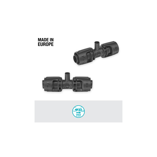 "MDS" T-muotoinen liitin ruiskusuuttimille 13 mm, 5 kpl. Gardena 13206-20