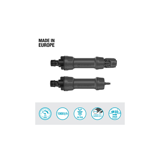 Paineenalennus 13 mm ja 4,6 mm liitännöillä Gardena "MDS" 13333-20
