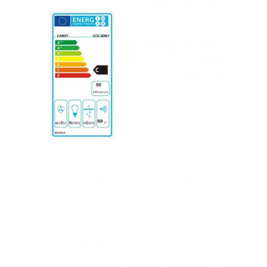 Candy CCC 60N/1 liesituuletin asennetaan seinään