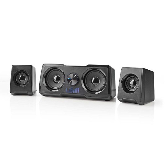 Nedis GSPR21022BK Gaming Speaker 2.2 USB-virtalähteellä / 3,5 mm / 48W / LED