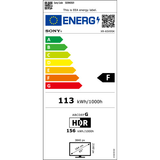 TV Sony XR-65X95K Mini LED 65" Smart