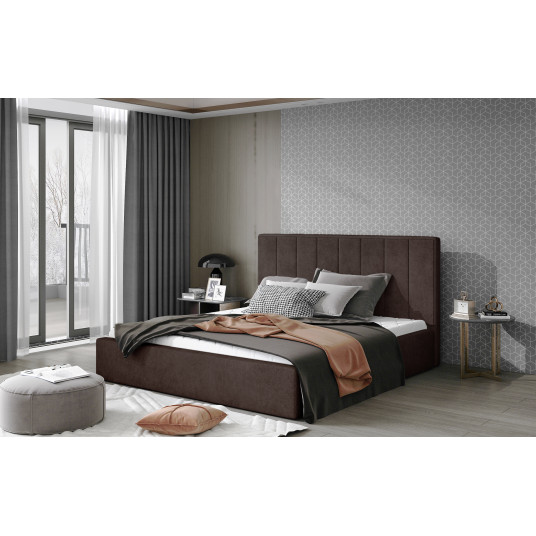 Sänky sänkylaatikolla Audrey Dora 28, 160x200, ruskea väri