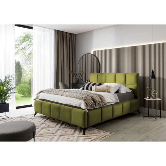 Sänky sänkylaatikolla Mist Loco 33, 140x200, vihreä väri