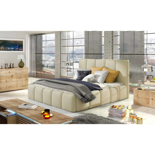 Sänky sänkylaatikolla Edvige Soft 33, 160x200, beige väri