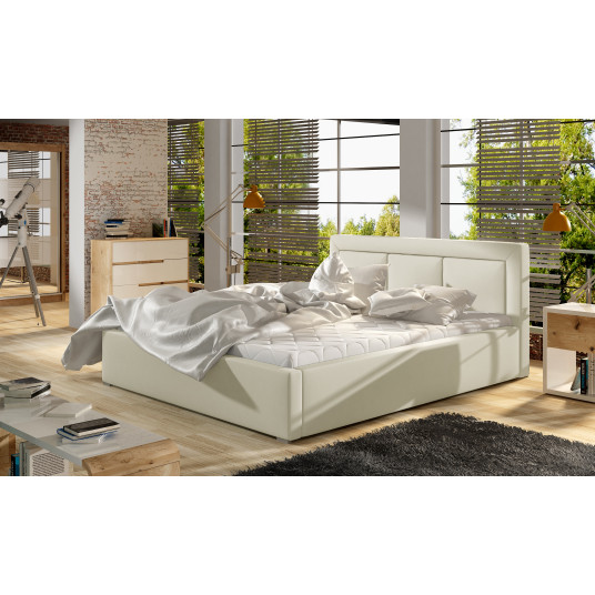 Sänky vuodevaatelaatikolla Belluno Soft 33, 140x200, beige väri