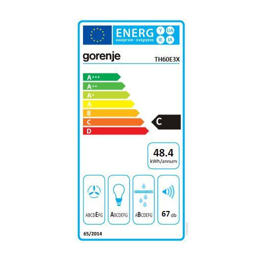 Sisäänrakennettu huppu Gorenje TH60E3X