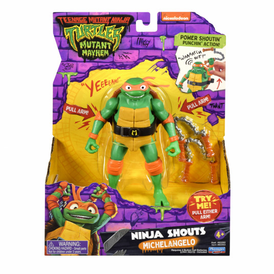 TMNT Figuuri Ninja huutaa Michelangeloa, 83353