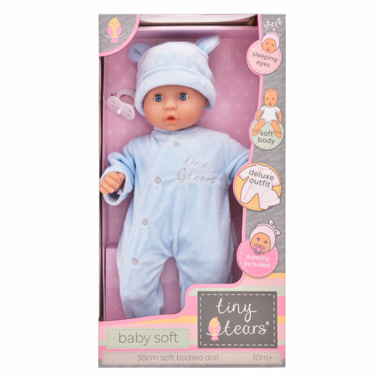 TINY TEARS pehmeä vauvanukke, sinisillä vaatteilla, 11013