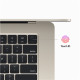 Kannettava tietokone MacBook Air 15.3" Apple M2 8C, RAM 8GB, SSD 256GB, Mac OS, INT, Starlight MQKU3ZE/A