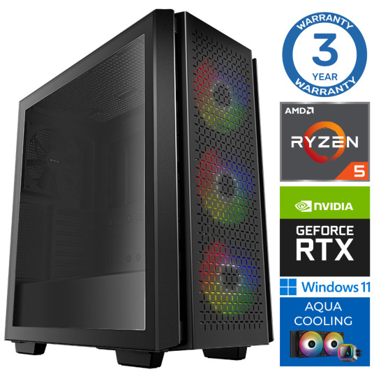 INTOP AQUA Ryzen 5 7600X 32GB DDR5 500SSD M.2 NVME RTX4060Ti 8GB WIN11