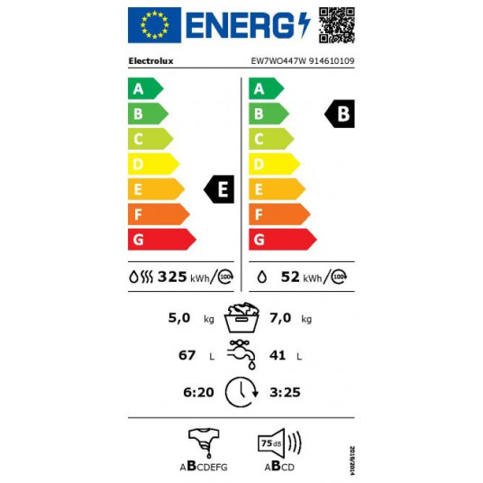 Pesukone kuivausrummulla Electrolux EW7WO447W