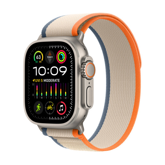 Älykello Apple Watch Ultra 2 GPS + Cellular, 49mm Titanium Case with Orange/Beige Trail Loop - S/M MRF13UL/A