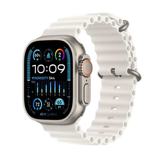 Älykello Apple Watch Ultra 2 GPS + Cellular, 49mm Titanium Case with White Ocean Band MREJ3UL/A