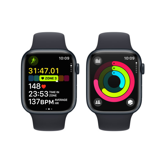 Älykello Apple Watch Series 9 GPS 45mm Midnight Aluminium Case with Midnight Sport Band - S/M MR993ET/A