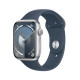 Älykello Apple Watch Series 9 GPS 45mm Silver Aluminium Case with Storm Blue Sport Band - M/L MR9E3ET/A