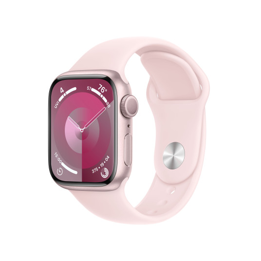 Älykello Apple Watch Series 9 GPS 41mm Pink Aluminium Case with Light Pink Sport Band - M/L MR943ET/A