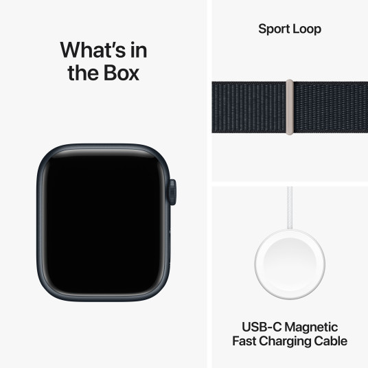 Älykello Apple Watch Series 9 GPS 45mm Midnight Aluminium Case with Midnight Sport Loop MR9C3ET/A