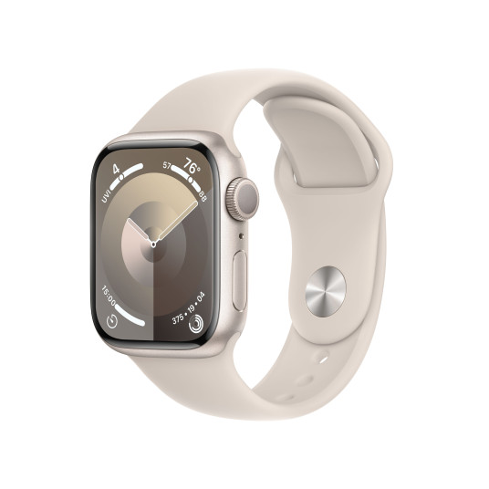 Älykello  Apple Watch Series 9 GPS 41mm Starlight Aluminium Case with Starlight Sport Band - S/M MR8T3ET/A