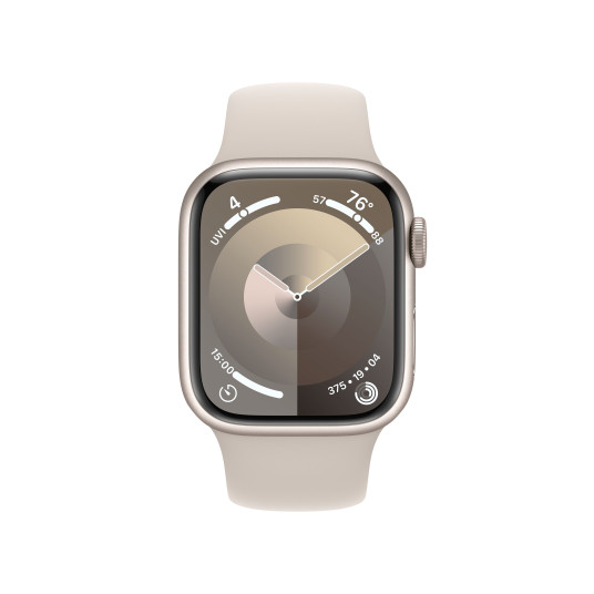 Älykello  Apple Watch Series 9 GPS 41mm Starlight Aluminium Case with Starlight Sport Band - M/L MR8U3ET/A