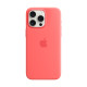 Puhelin kotelo Apple iPhone 15 Pro Max Silicone Case with MagSafe Guava