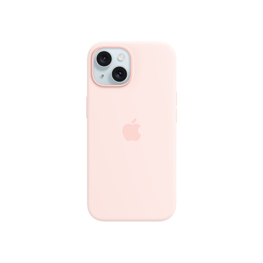 Kotelo Apple iPhone 15 Silicone Case with MagSafe Light Pink