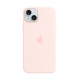 Puhelin kotelo Apple iPhone 15 Plus Silicone Case with MagSafe Light Pink