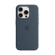 Puhelin kotelo Apple iPhone 15 Pro Silicone Case with MagSafe Storm Blue