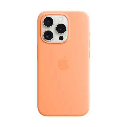 Puhelin kotelo Apple iPhone 15 Pro Silicone Case with MagSafe Orange Sorbet