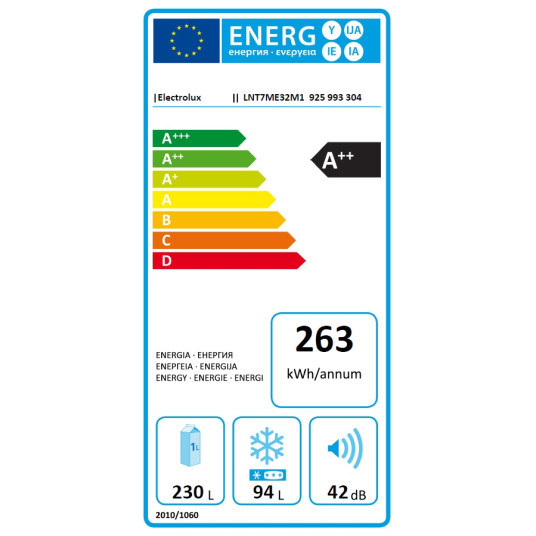 Jääkaappi ELECTROLUX LNT7ME32M1