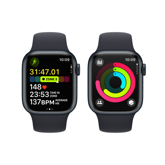 Älykello Apple Watch Series 9 GPS + Cellular 41mm Midnight Aluminium Case with Midnight Sport Band - S/M MRHR3ET/A