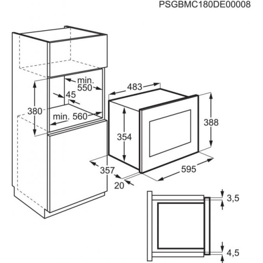 Sisäänrakennettu mikroaaltouuni Electrolux LMS4253TMX