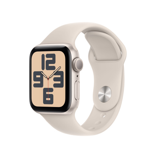 Älykello Apple Watch SE GPS 40mm Starlight Aluminium Case with Starlight Sport Band - M/L MR9V3ET/A