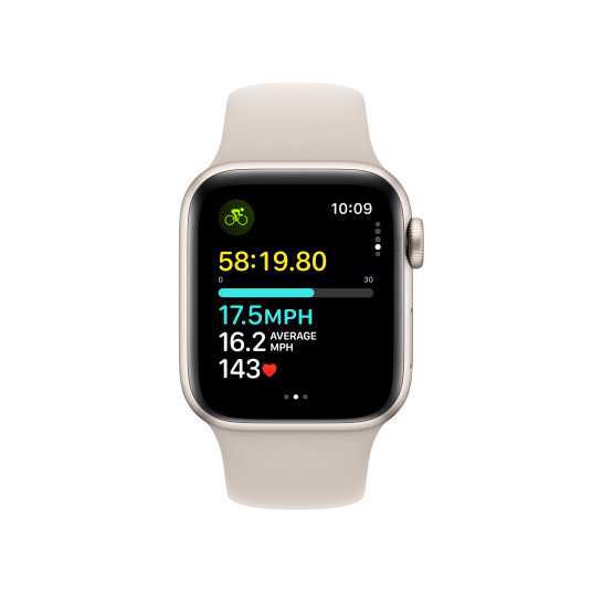 Älykello Apple Watch SE GPS 40mm Starlight Aluminium Case with Starlight Sport Band - M/L MR9V3ET/A