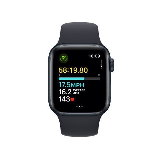 Älykello Apple Watch SE GPS 40mm Midnight Aluminium Case with Midnight Sport Band - M/L MR9Y3ET/A