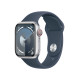 Älykello Apple Watch Series 9 GPS + Cellular 41mm Silver Aluminium Case with Storm Blue Sport Band - M/L MRHW3ET/A