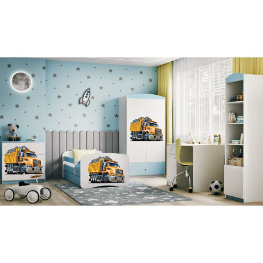 Bed Babydreams - Kuorma-auto, sininen, 180x80, laatikolla