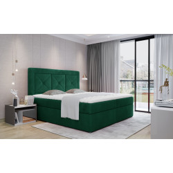 Mannermainen sänky vuodelaatikolla Idris 160x200, vihreä, kangas Monolith 37
