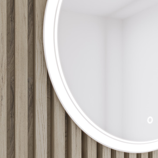 Peili LED-valolla Oranssi L, 80x80x4cm