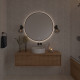 Peili LED-valolla Divissi A, 60x60x3cm, musta