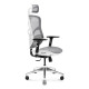 Ergonominen tuoli DIABLO V-BASIC: valkoinen-harmaa