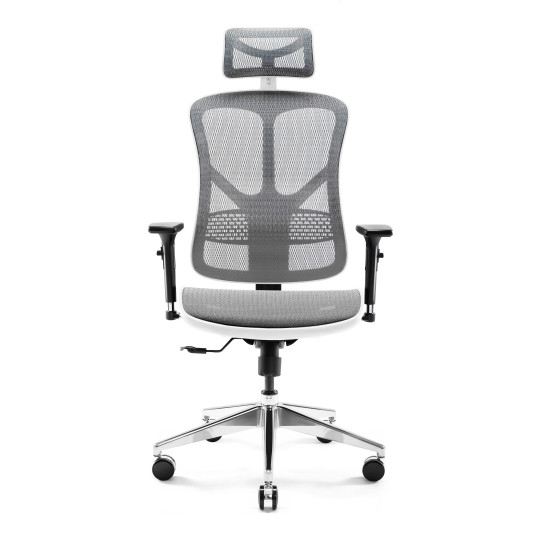 Ergonominen tuoli DIABLO V-BASIC: valkoinen-harmaa