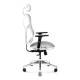 Ergonominen tuoli DIABLO V-BASIC: valkoinen-harmaa