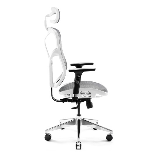 Ergonominen tuoli DIABLO V-BASIC: valkoinen-harmaa